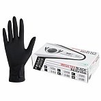 Перчатки нитриловые сверхпрочные с текстурой SFM MEGA TEX BLACK 25 пар (50 штук)XL (очень большой)