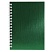 превью Блокнот МАЛЫЙ ФОРМАТ А6, 80 л., гребень, бумвинил «METALLIC», клетка, HATBER, зеленый, 086313