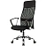 превью Кресло для руководителя Комус Мебель (Easy Chair) 508 чёрное (сетка/ткань/экокожа, металл хромированный)