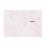 Обложка для паспорта OfficeSpace «Розовый мрамор», кожа, цветная печать, тиснение фольгой