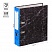 превью Папка-регистратор OfficeSpace 70мм, мрамор, черная, синий корешок, нижний метал. кант