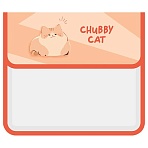 Папка для тетрадей 2 отделения, ArtSpace «Chubby cat», А5, пластик, на липучке
