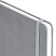 превью Блокнот А5 135×212мм BRAUBERG «Soft touch» под кожу, резинка, держатель, 80л клетка, серый