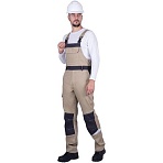 Полукомбинезон лет муж ТУРБО SAFETY (Пком652) беж/т-сер (104-108, 170-176)
