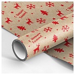 Упаковочная бумага крафт 70×100см, MESHU «New year mood», 70 г/м2