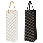 Пакет подарочный под бутылку (1 штука), 13×9×36 см (B), «Leather Bottle Bag», ассорти, ЗОЛОТАЯ СКАЗКА