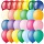 Воздушные шары, 100шт., М12/30см, Поиск, ассорти, пастель+декор