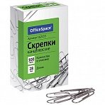 Скрепки 28мм, OfficeSpace, 100шт., карт. упак. 