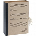 Короб архивный с завязками OfficeSpace, 80мм, переплетный картон, до 700л. 
