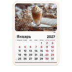 Календарь отрывной на магните на 2027 г., BRAUBERG, 130×180 мм, склейка, «Кофе»