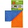 Салфетки для уборки OfficeClean «Универсальные», набор 2шт. (синяя+оранжевая)., микрофибра, 25×25см, европодвес