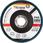 Круг лепестковый торцевой, циркониевый, P40, 125×22.2 м м INOX KRANZ