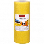 Салфетки для уборки OfficeClean, 25×25, вискоза, желтые, 30шт., в рулоне