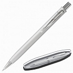 Ручка подарочная шариковая BRAUBERG «Vocale», СИНЯЯ, корпус серебристый с хромированными деталями, линия письма 0.5 мм