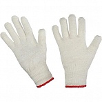 Перчатки защитные трикотажные белые (13 класс, универсальный размер, 10 пар в упаковке)
