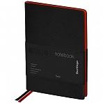 Записная книжка А6 80л., кожзам, Berlingo «Fuze», цветной срез, черный