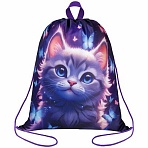 Мешок для обуви BRAUBERG KIDS, с петлей, 42×34 см, «Curious cat»