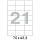 Этикетки самоклеящиеся Office Label эконом белые 70×42.3 мм (21 штука на листе А4, 100 листов в упаковке)