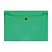 превью Папка-конверт на кнопке СТАММ, А4, 150мкм, прозрачная, зеленая