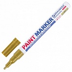 Маркер-краска лаковый (paint marker) 2 мм, ЗОЛОТОЙ, НИТРО-ОСНОВА, алюминиевый корпус, BRAUBERG PROFESSIONAL PLUS