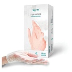 Перчатки виниловые смотровые 50 пар (100 штук)размер S (малый)прозрачные SAF&TYЧЗ