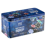Набор для игры в «Покер», (200 фишек, 2 колоды карт, сукно), металлическя коробка