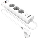 Сетевой фильтр Philips CHP4336WA/51 3р/2м с USB, 10А, белый