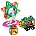 превью Магнитный конструктор MAGNETIC BLOCKS, 100 деталей, 2 колесные базы, карусель, BRAUBERG KIDS