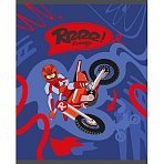 Тетрадь общая Moto freestyle, голубой, А5, 48л, клетка, скрепка