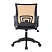 превью Кресло офисное Комус Мебель (Easy Chair) 396 оранжевое/чёрное (ткань/сетка, пластик)