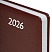 превью Ежедневник датированный 2026, А5, 138×213 мм, BRAUBERG «Profile», балакрон, коричневый