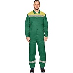 Костюм рабочий летний муж. л16-КПК с СОП зел/желт (р.52-54) 182-188