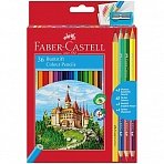 Карандаши цветные Faber-Castell, 36цв. +4, заточен., картон, европодвес, с точилкой