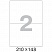 превью Этикетки самоклеящиеся Office Label эконом 210×148 мм белые (2 штуки на листе А4, 100 листов в упаковке)