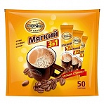 Кофе порционный растворимый Московская кофейня на паяхъ 3в1 Мягкий 50пак