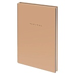 Блокнот А5 134×206 мм, 80 л., твёрдый, клетка, BRAUBERG «Minimal», бежевый