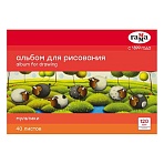 Альбом для рисования 40л., А4, на склейке Гамма «Мультики», 120г/м2