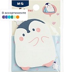 Стикеры фигурные с клеевым краем MG, в линейку,76×54мм, 30 лист, цв ассорт