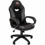 Кресло игровое Easy Chair 690 TPU серое/черное (экокожа/ткань, пластик)