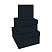 превью Набор квадратных коробок 3в1, MESHU «Pattern on black», (19.5×19.5×11-15.5×15.5×9см)