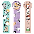 Закладка для книг, 50×200мм, MESHU «Book cats», ассорти