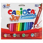 Фломастеры Carioca «Joy», 18цв., смываемые, картон, европодвес