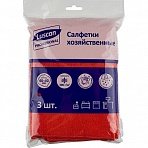 Салфетки хозяйственные Luscan Professional 300г/м2 40×40см 3шт/уп красные