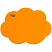 превью Доска для лепки Мульти-Пульти «Облачко», фигурная, А5+, 800 мкм, пластик, оранжевый