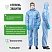 превью Комбинезон одноразовый с капюшоном Lakeland SafeGard 76 синий 45 г/кв.м (размер 60-62, XХXL, ESB428)