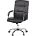 превью Кресло для руководителя Комус Мебель (Easy Chair) 509 чёрное (экокожа, металл хромированный)