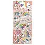 Наклейки объемные MESHU «Rainbow unicorn», 10×23см, пакет европодвес