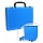 Портфель-кейс 1 отделение Стамм, A4, 275×375×57мм, на защелках, голубой