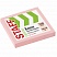 превью Блок самоклеящийся (стикер), STAFF, 76×76 мм, 100 л., розовый