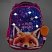 превью Ранец BRAUBERG PREMIUM, 2 отделения, с брелоком, «Cute fox», LED-ЛАМПОЧКИ, 38×29х16 см